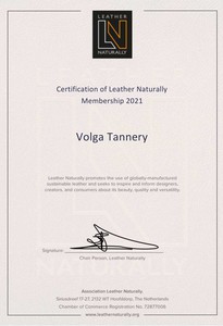 Leather Naturally Сертификат 2021
